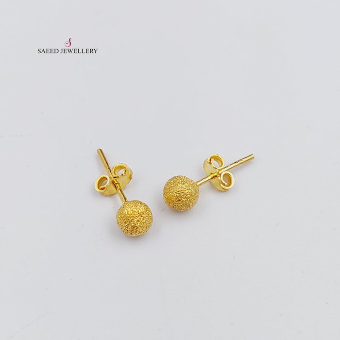21K Screw Earring Made of 21K Yellow Gold by Saeed Jewelry-26735
