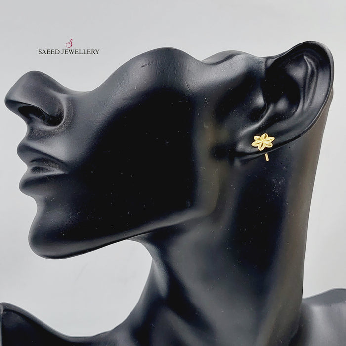18K Screw Earring Made of 18K Yellow Gold by Saeed Jewelry-25759