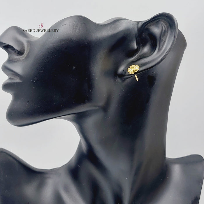 18K Screw Earring Made of 18K Yellow Gold by Saeed Jewelry-25954