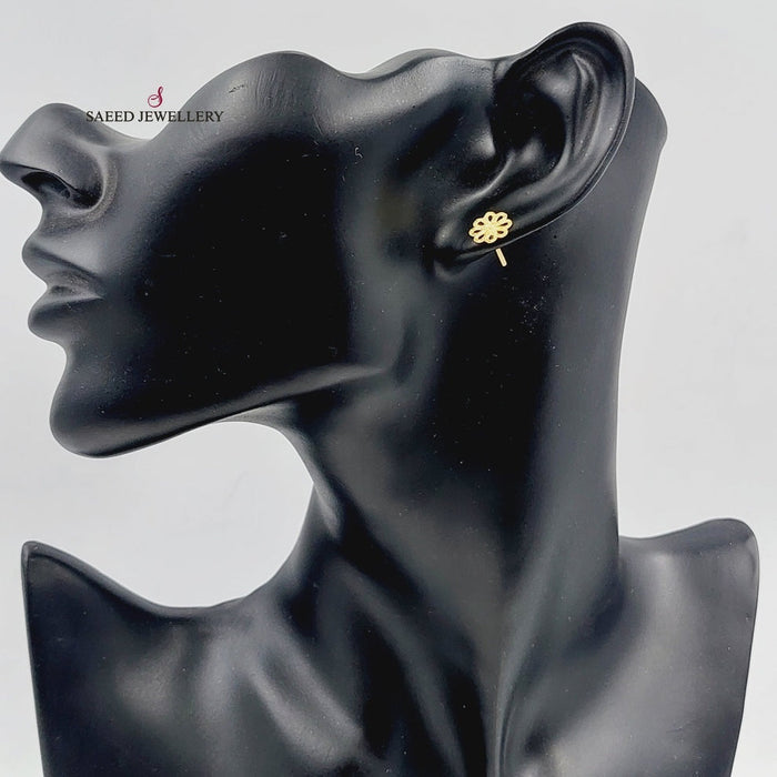 18K Screw Earring Made of 18K Yellow Gold by Saeed Jewelry-25955