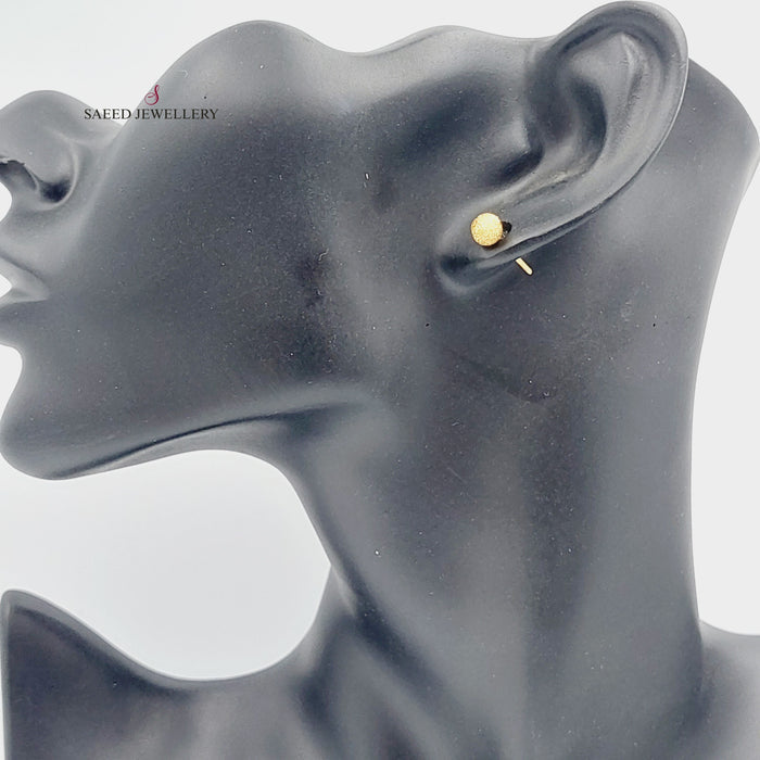 21K Screw Earring Made of 21K Yellow Gold by Saeed Jewelry-26735