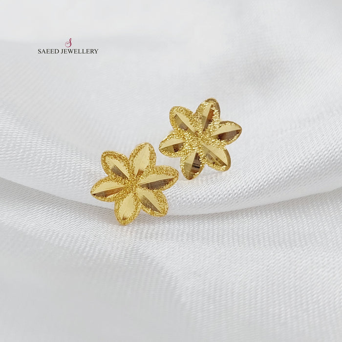 18K Screw Earring Made of 18K Yellow Gold by Saeed Jewelry-25759