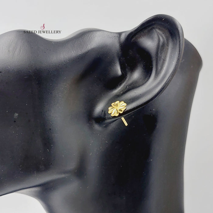 18K Screw Earring Made of 18K Yellow Gold by Saeed Jewelry-25954