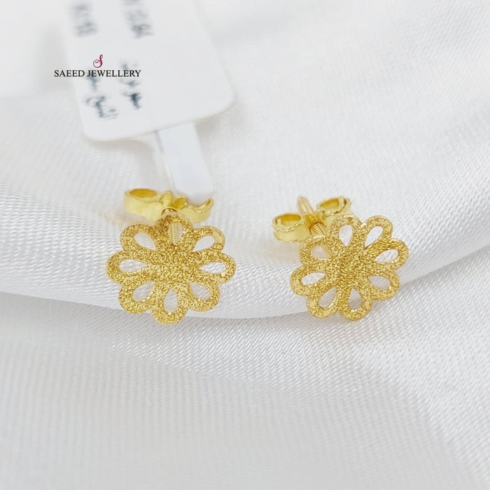 18K Screw Earring Made of 18K Yellow Gold by Saeed Jewelry-25955