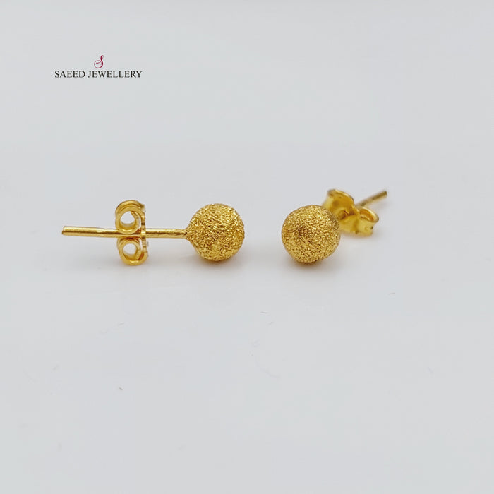 21K Screw Earring Made of 21K Yellow Gold by Saeed Jewelry-26735