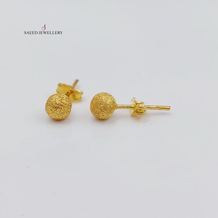 21K Screw Earring Made of 21K Yellow Gold by Saeed Jewelry-26735