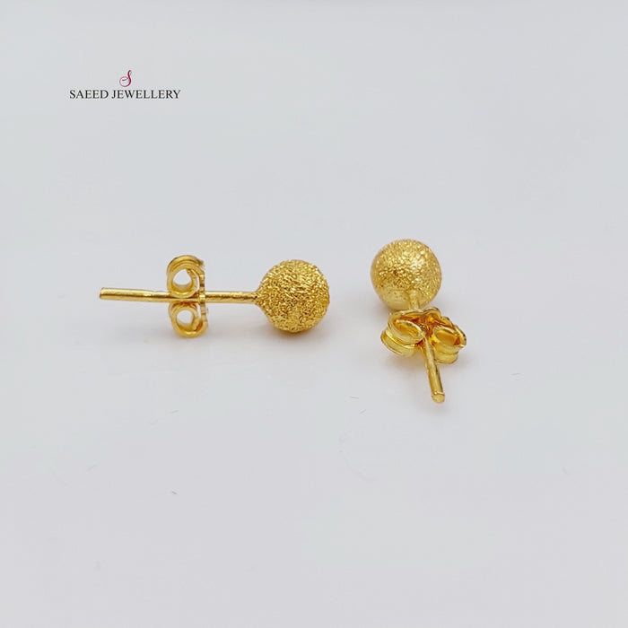 21K Screw Earring Made of 21K Yellow Gold by Saeed Jewelry-26735
