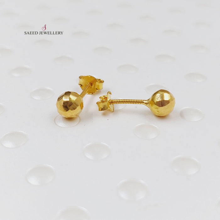 18K Screw Earrings Made of 18K Yellow Gold by Saeed Jewelry-24438
