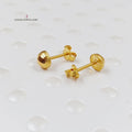 18K Screw Earrings Made of 18K Yellow Gold by Saeed Jewelry-24446