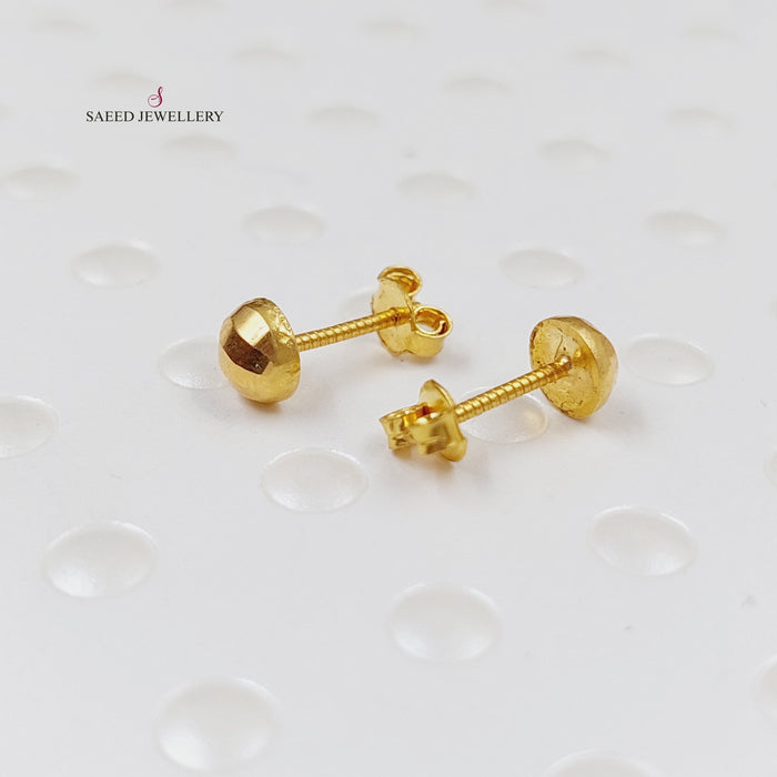 18K Screw Earrings Made of 18K Yellow Gold by Saeed Jewelry-24446