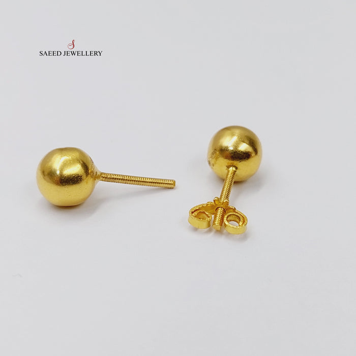 18K حلق برغي-مجوهرات الشيخ سعيد-Saeed Jewelry