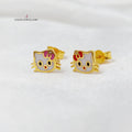 21K Gold Screw Earrings by Saeed Jewelry - Image 1