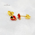 21K Gold Screw Earrings by Saeed Jewelry - Image 1