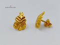 21K Gold Screw Earrings by Saeed Jewelry - Image 1