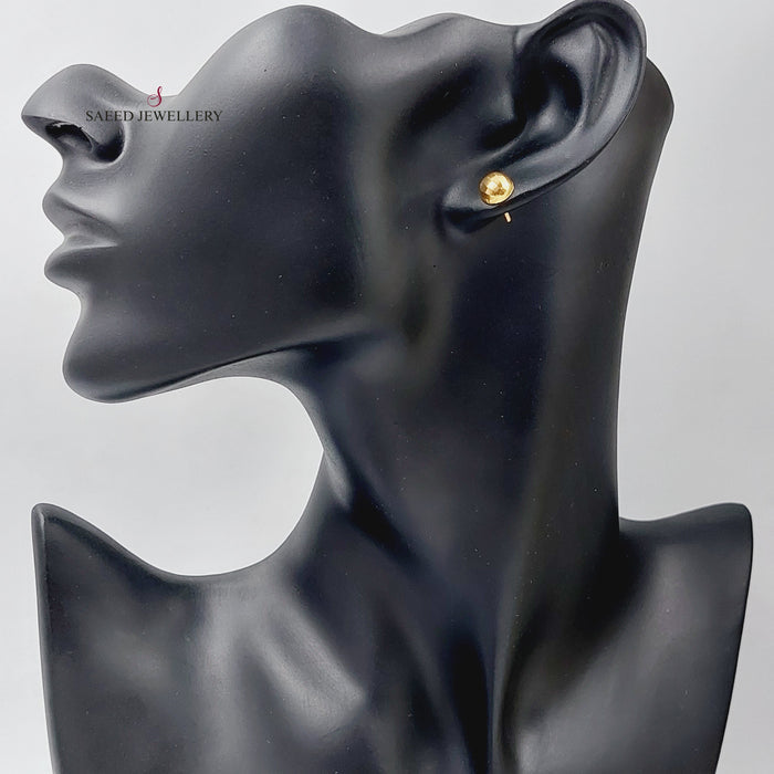 18K Screw Earrings Made of 18K Yellow Gold by Saeed Jewelry-24450