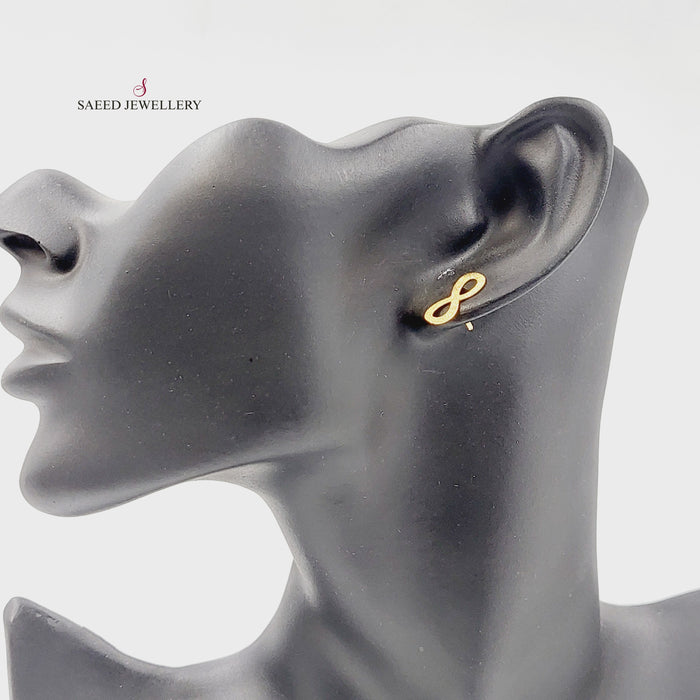 18K حلق برغي-مجوهرات الشيخ سعيد-Saeed Jewelry