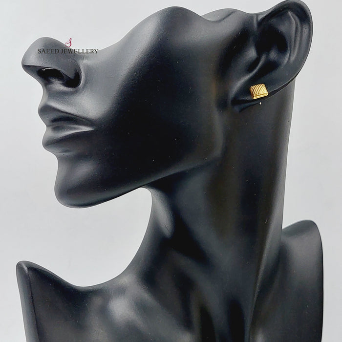 18K Screw Earrings Made of 18K Yellow Gold by Saeed Jewelry-24472