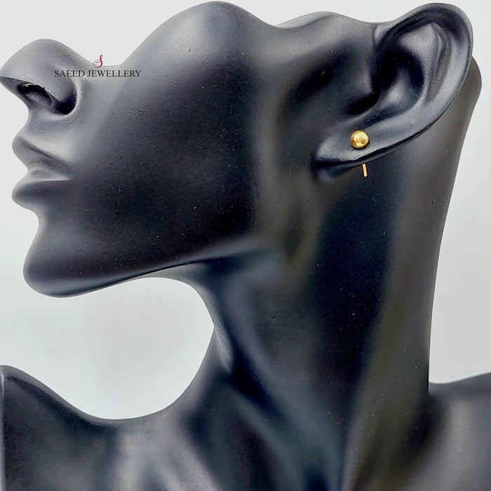 18K Screw Earrings Made of 18K Yellow Gold by Saeed Jewelry-24438