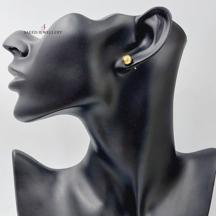 18K Screw Earrings Made of 18K Yellow Gold by Saeed Jewelry-24430