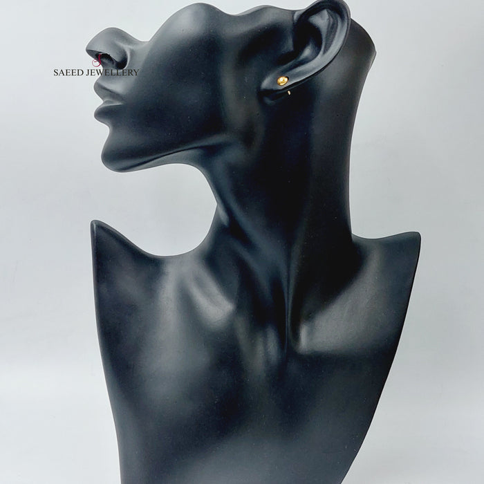 18K Screw Earrings Made of 18K Yellow Gold by Saeed Jewelry-24446
