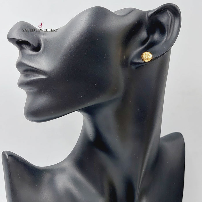 18K Screw Earrings Made of 18K Yellow Gold by Saeed Jewelry-24469