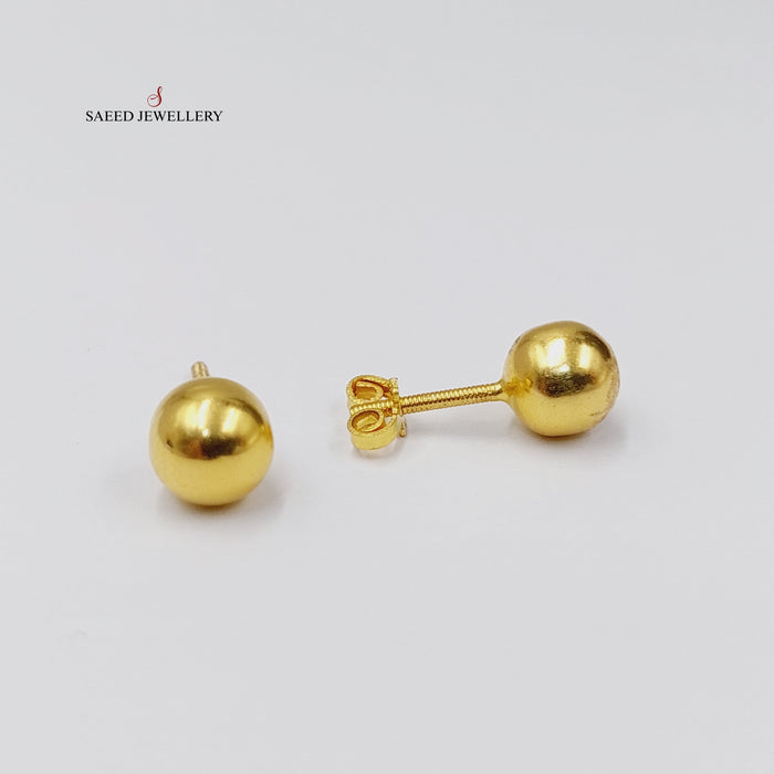 18K حلق برغي-مجوهرات الشيخ سعيد-Saeed Jewelry