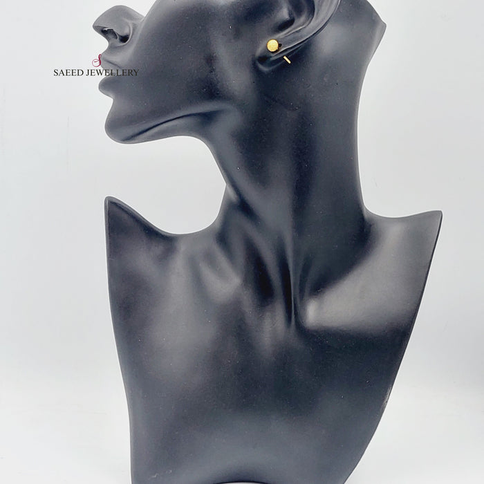 21K Screw Earrings Made of 21K Yellow Gold by Saeed Jewelry-26736