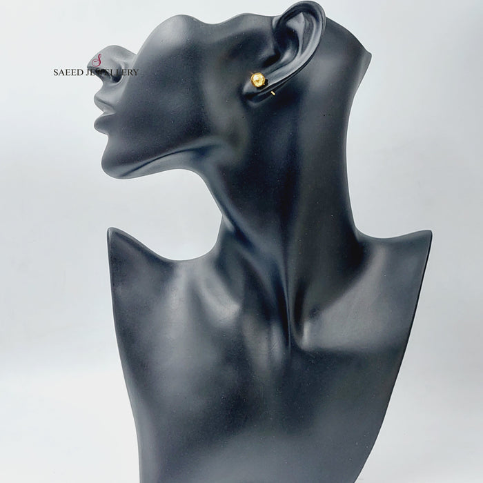18K Screw Earrings Made of 18K Yellow Gold by Saeed Jewelry-24430