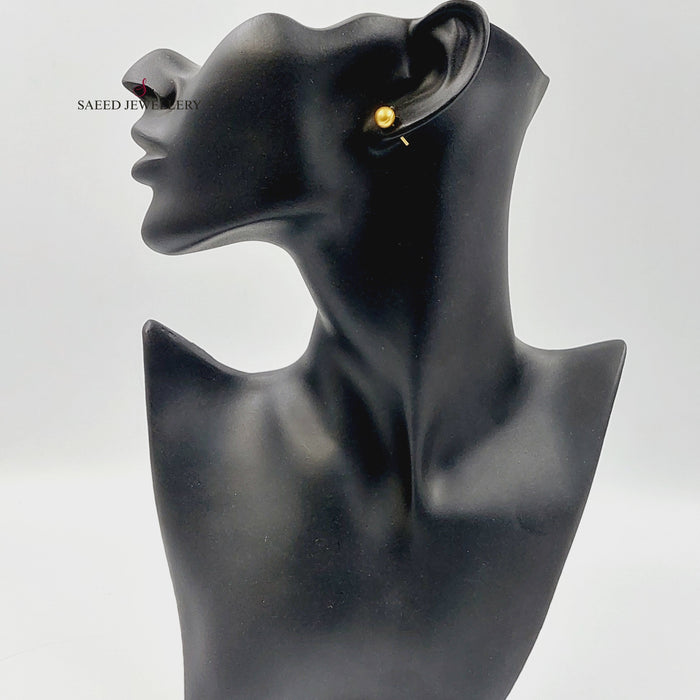 18K حلق برغي-مجوهرات الشيخ سعيد-Saeed Jewelry