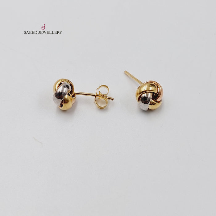 18K حلق برغي-مجوهرات الشيخ سعيد-Saeed Jewelry