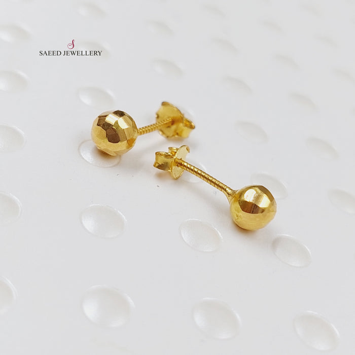 18K Screw Earrings Made of 18K Yellow Gold by Saeed Jewelry-24438