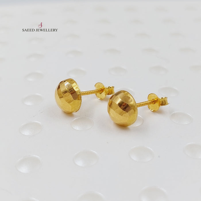 18K Screw Earrings Made of 18K Yellow Gold by Saeed Jewelry-24450