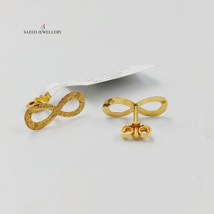 18K حلق برغي-مجوهرات الشيخ سعيد-Saeed Jewelry
