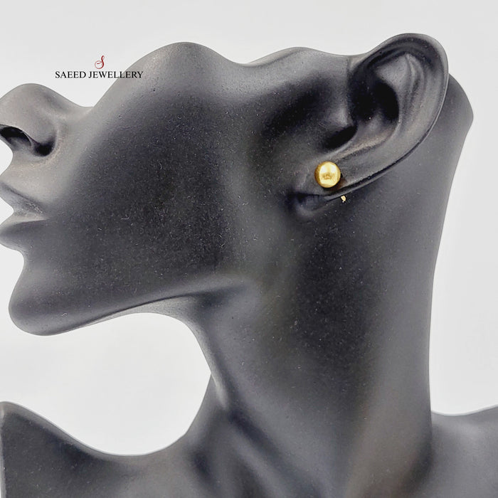 18K حلق برغي-مجوهرات الشيخ سعيد-Saeed Jewelry