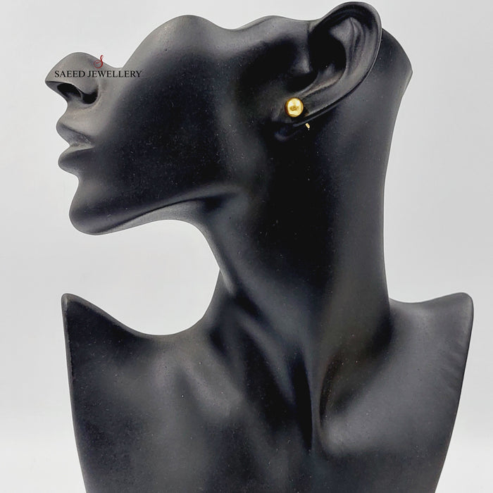 18K حلق برغي-مجوهرات الشيخ سعيد-Saeed Jewelry
