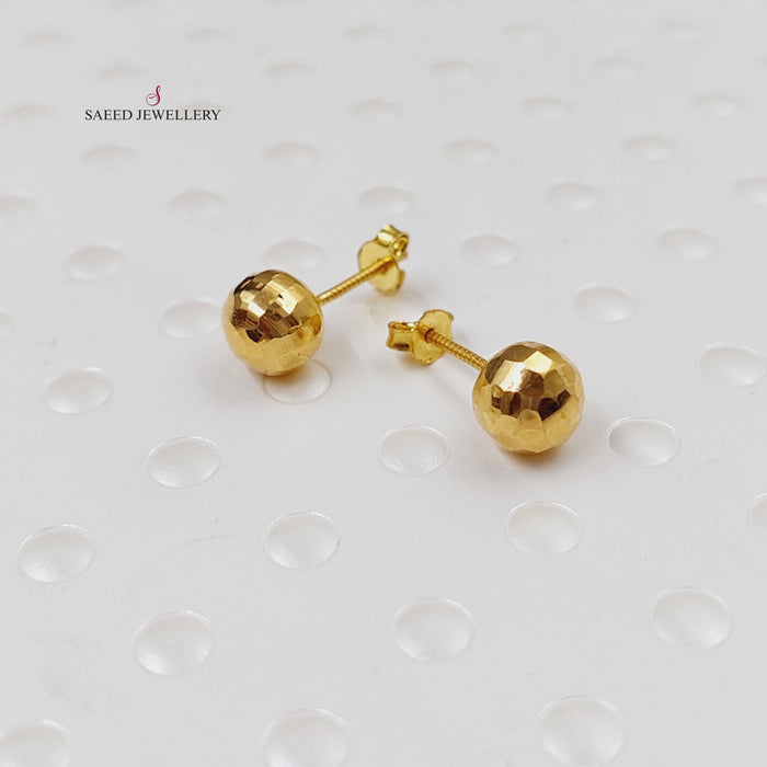 18K Screw Earrings Made of 18K Yellow Gold by Saeed Jewelry-24430