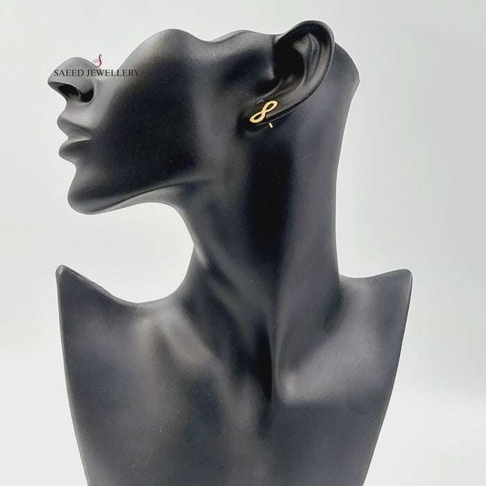18K حلق برغي-مجوهرات الشيخ سعيد-Saeed Jewelry