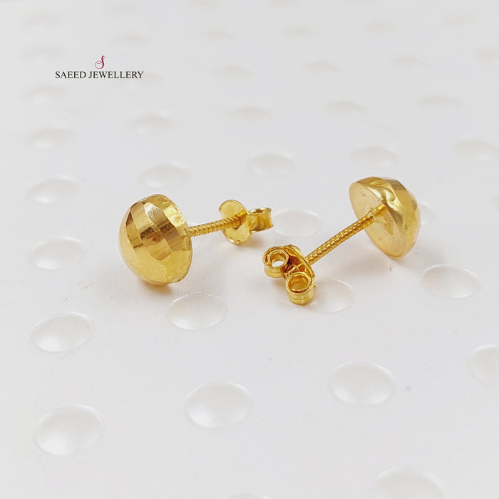 18K Screw Earrings Made of 18K Yellow Gold by Saeed Jewelry-24450