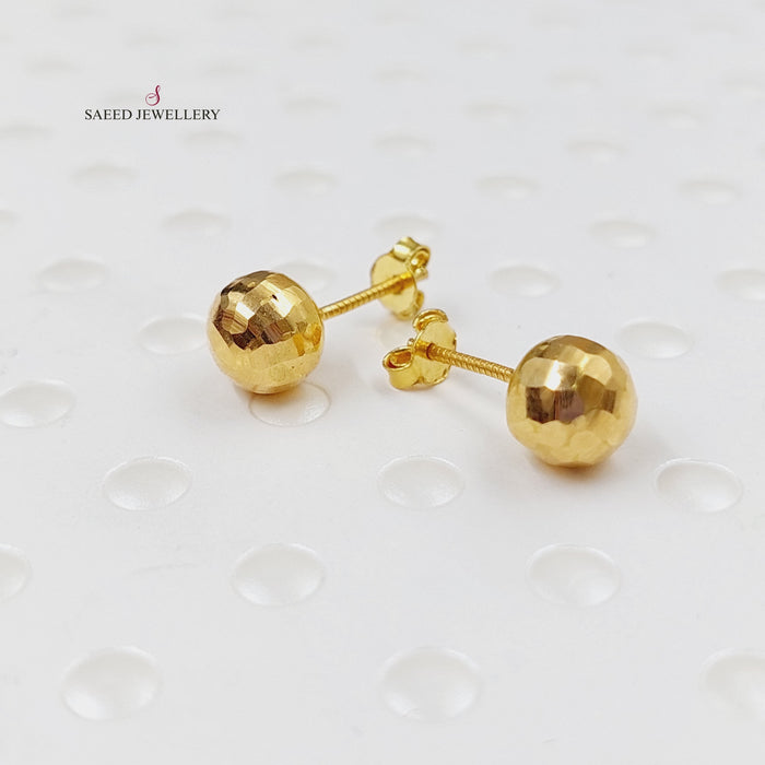 18K Screw Earrings Made of 18K Yellow Gold by Saeed Jewelry-24430
