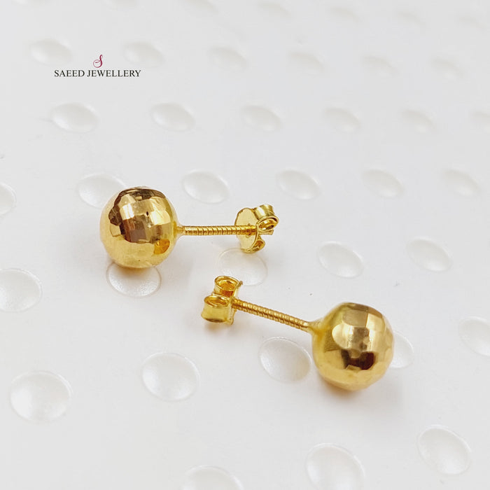 18K Screw Earrings Made of 18K Yellow Gold by Saeed Jewelry-24430