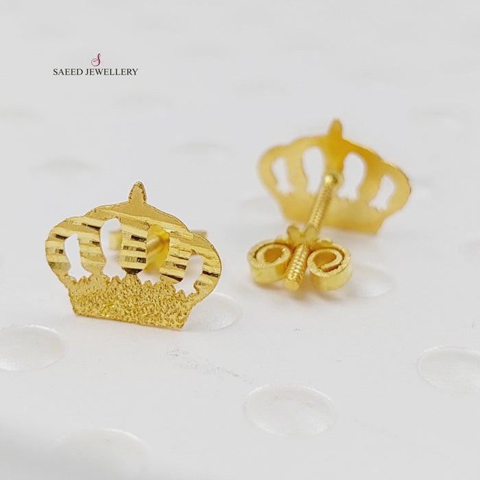 18K Gold Screw Earrings by Saeed Jewelry - Image 7