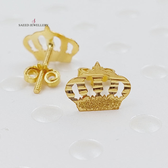18K Gold Screw Earrings by Saeed Jewelry - Image 8