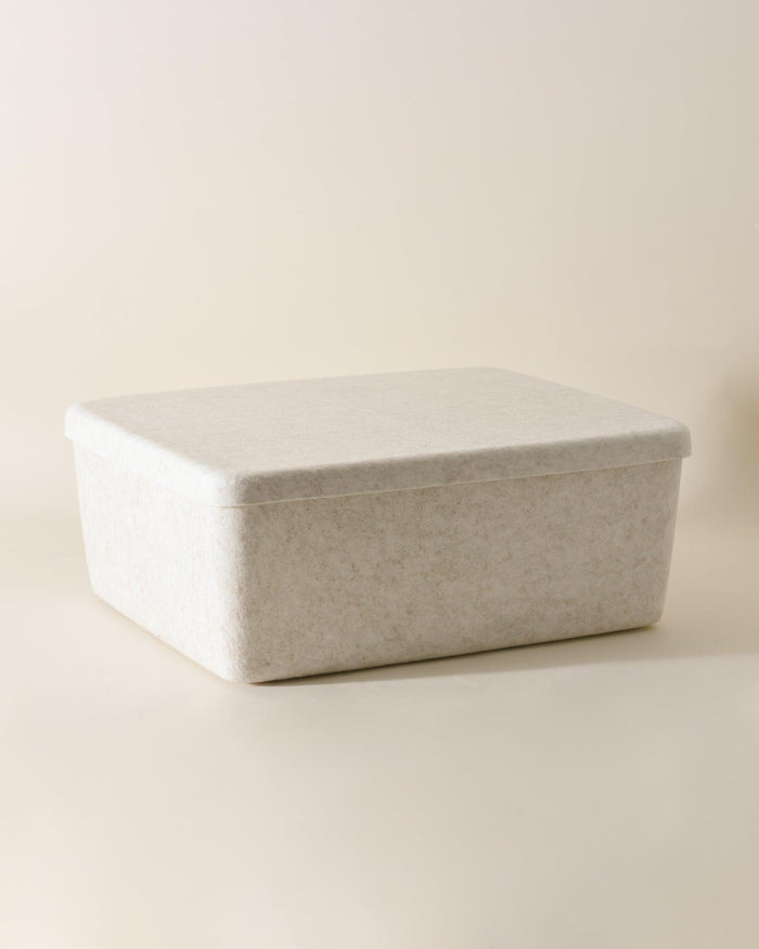 Sculpted Bin – Large with Lid, Set of 3