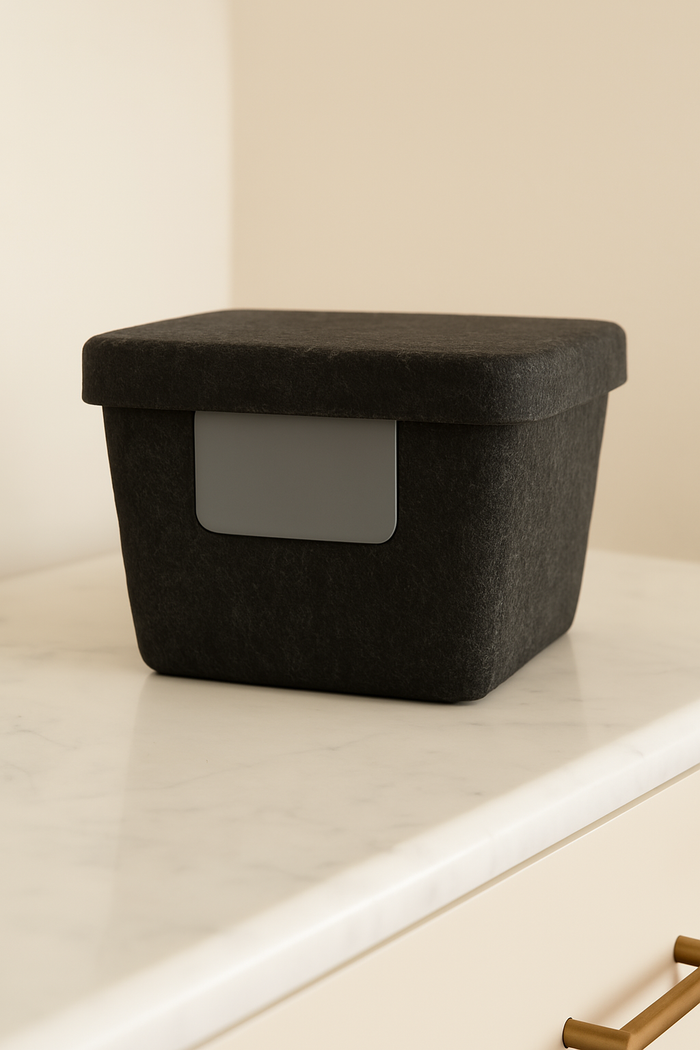 Sculpted Bin – Petite with Lid
