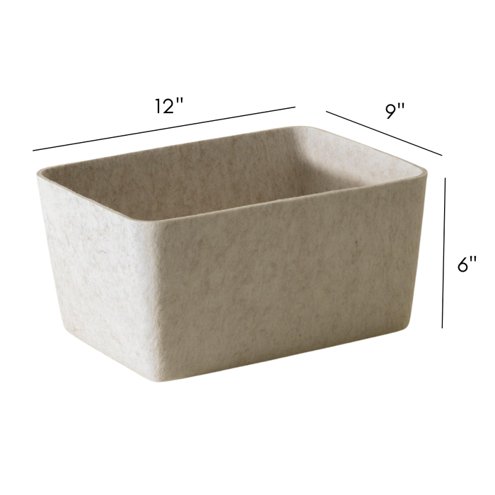 Sculpted Bin – Wide with Lid