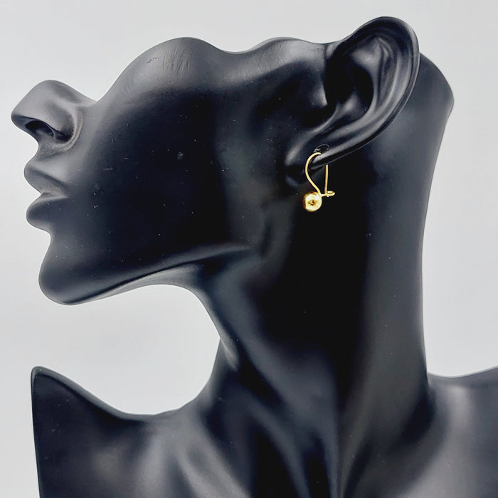 21K Shankal Earrings Made of 21K Yellow Gold by Saeed Jewelry-25594