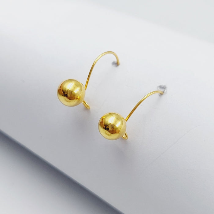21K Shankal Earrings Made of 21K Yellow Gold by Saeed Jewelry-25594