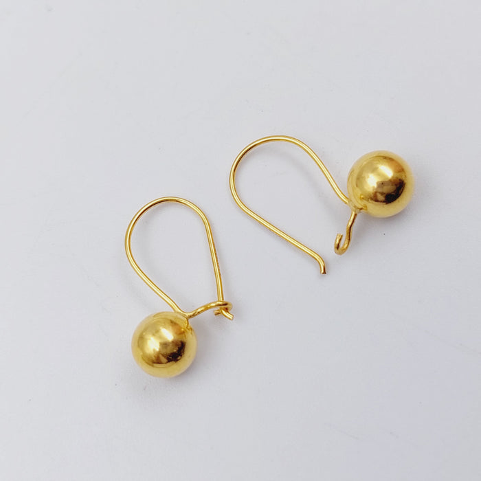 21K Shankal Earrings Made of 21K Yellow Gold by Saeed Jewelry-25594