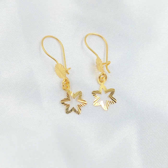 21K حلق نجمة شنكل-مجوهرات الشيخ سعيد-Saeed Jewelry