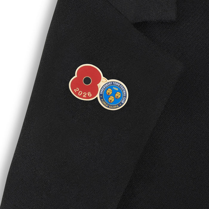 Shrewsbury Town Poppy Football Pin 2026